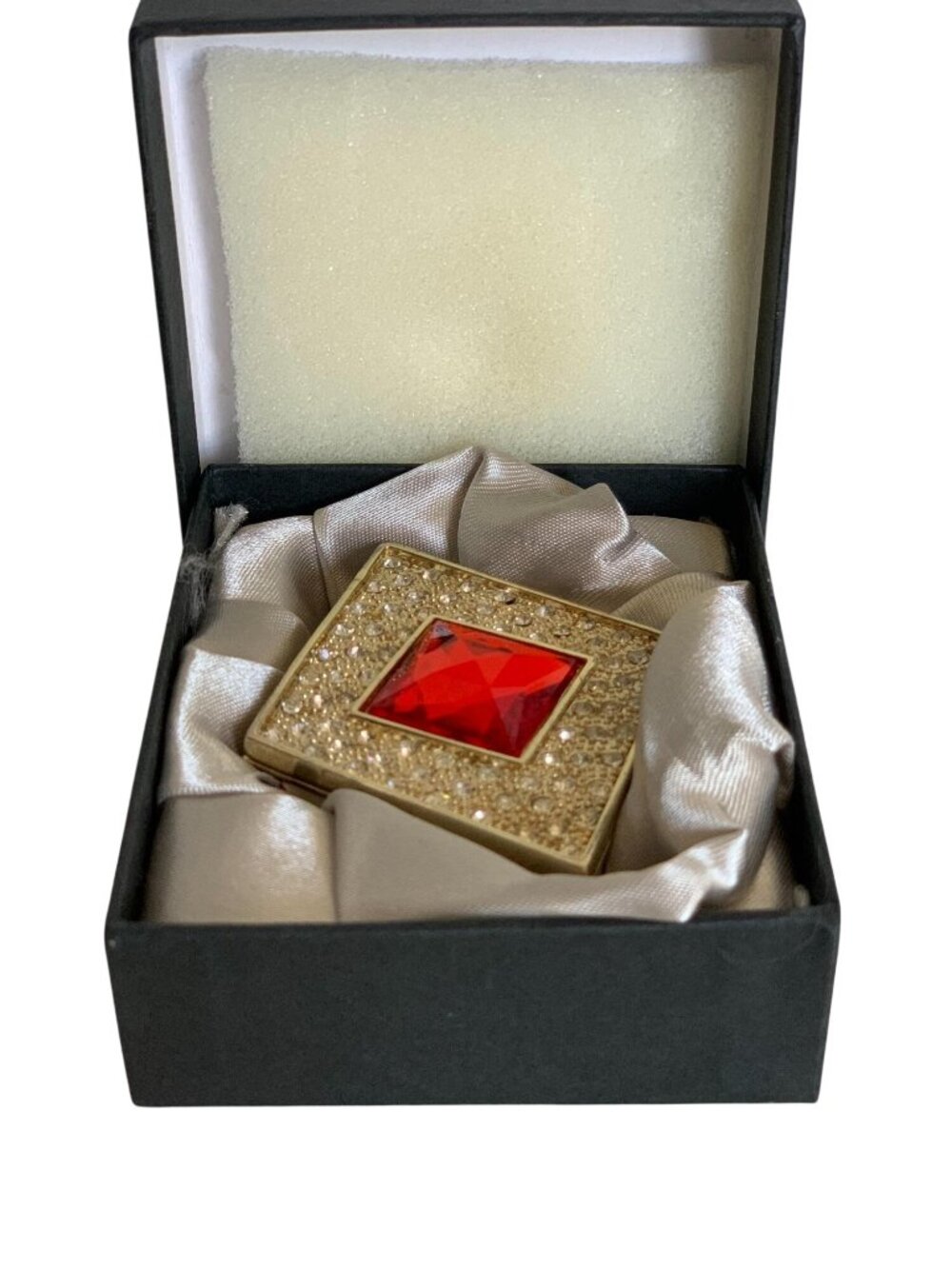 Zanzibar Diamond Shaped Metal Trinket Box (6439)